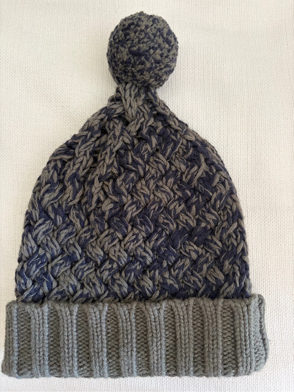 Dolce & Gabbana Black and Gray Knit Beanie with Logo Tag